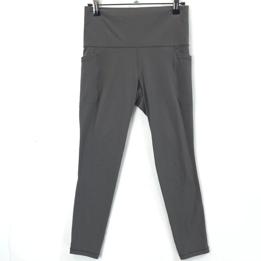 Athleta Salutation Stash 7/8 Poches Tight High Rise Gray Women S Athleisure